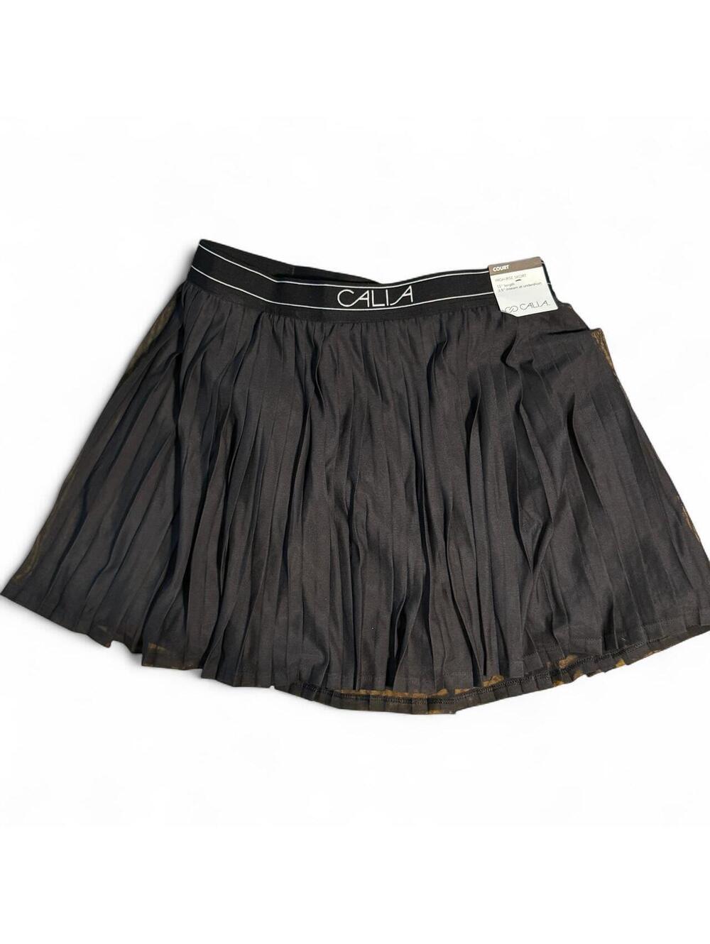 Calia Black Pleated Tennis Skort - Sz S